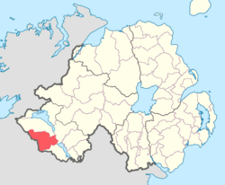 Location of Clanawley, County Fermanagh, Northern Ireland.
