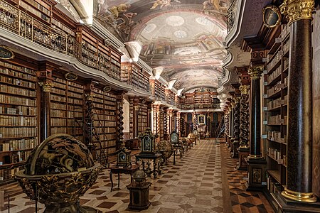 Knjižnica Clementinum, jezuitske univerze v Pragi (1722)