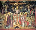 Icon of the Crucifixion, mid-sixteenth century, following traditional style of the Eastern Orthodox Church