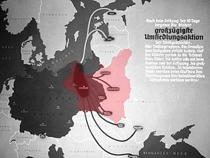 Die 'großzügigste Umsiedlungsaktion' with Poland superimposed, 1939.jpg