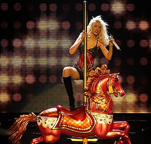 Christina Aguilera performing 