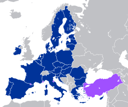   EU member states (including participating member state territories which are not part of the EU)  Non-EU states which participate in the customs union, or are in bilateral customs unions with the EU