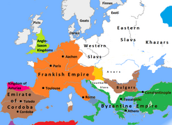 Europe in 814 AD