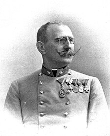 Johann von Friedel jako velitel 9. armádního sboru (1914)