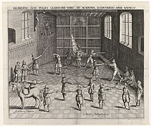 Fencing School at Leiden University, Netherlands, 1610 FencingSchoolLeiden1610.jpg