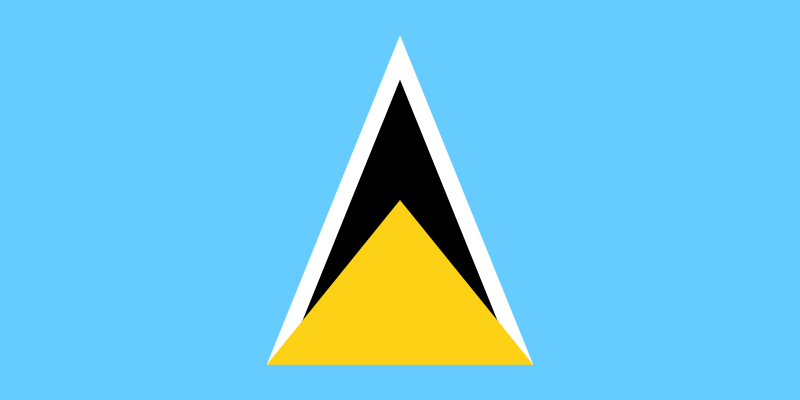 Fichièr:Flag of Saint Lucia.svg