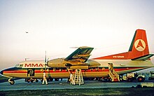 Fokker F27 Friendship en el aeropuerto de Essendon de Melbourne (1971)