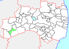 伊南村の県内位置図