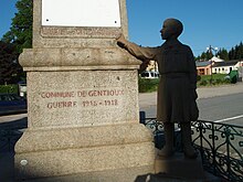 Pacifist memorial at Gentioux, France with the inscription Maudite soit la guerre (Cursed be war) Gentioux Monument aux morts pacifiste 1.JPG