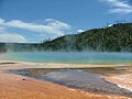 Le grand Prismatic Spring vu du sol