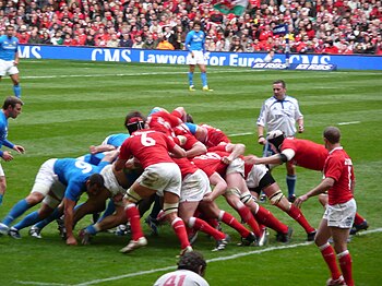 Action de jeu de Galles-Italie