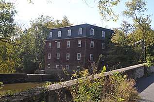 The Kingston Mill (1888), built to replace one built in 1755, from the Kingston Bridge