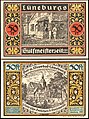 50 Pfennig Notgeldschein der Stadt Lüneburg Rückseite: „Auf dem Meere“,(1921)