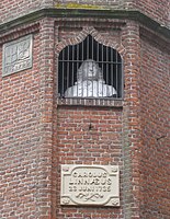 De buste in de Linnaeustoren in Harderwijk