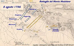 Mapo de la Batalo de Castiglione aŭ Monte Medolano