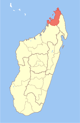 Položaj regije Diane u Madagaskaru