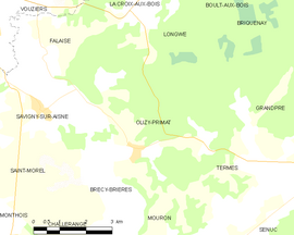 Mapa obce Olizy-Primat