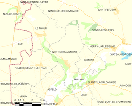 Mapa obce Saint-Germainmont