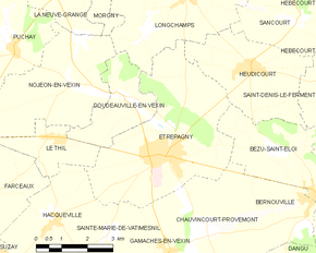 Poziția localității Étrépagny