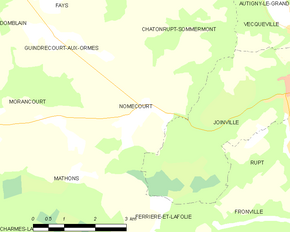Poziția localității Nomécourt