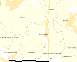 Mapa obce Quérénaing