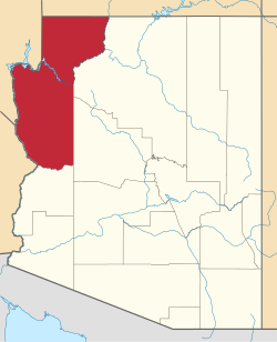 Karte von Mohave County innerhalb von Arizona