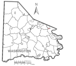 Location of Finleyville in Washington County