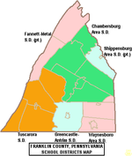 Map of Franklin County Pennsylvania School Districts.png