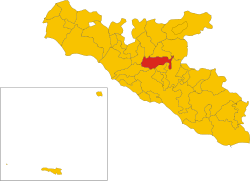 Elhelyezkedése Agrigento térképén
