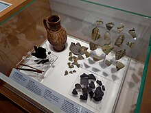 Artefacts from Jewish houses in medieval London, in display at the Jewish Museum London. Medieval Artefacts from Jewish Homes in London on display at the Jewish Museum London.jpg