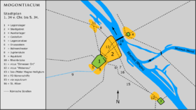 Plan des antiken Mogontiacums