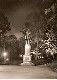 Verlichting van het monument voor Massimo d'Azeglio, 1961.