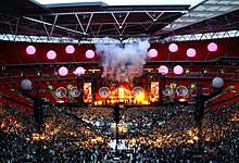 Muse at Wembley, June 2007 Muse Wembley Stage.jpg