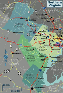 Virginia settentrionale - Localizzazione