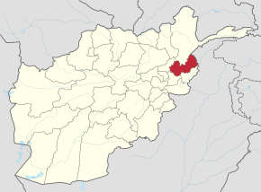 Poziția localității Provincia Nuristan