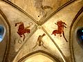 Peintures murales sous la voûte de la 2e travée du chœur : tétramorphe.