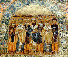 The Church Fathers in an 11th-century depiction from Kyiv Otsy.jpg