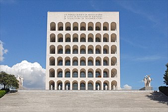 Fascist - Palazzo della Civiltà Italiana, Rome, by Giovanni Guerrini, Ernesto La Padula, and Mario Romano, 1939-1942[119]