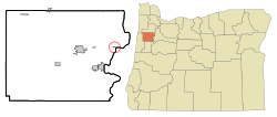 Location of Eola, Oregon