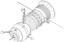 The original Progress variant, which was first used to resupply Salyut 6 in 1978. Progress drawing.svg