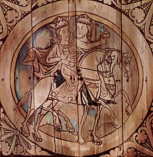 Itinerant kings depicted in a medieval church painting, Dadesjo Old Church, Sweden Reisekonig.jpg