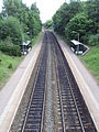 Looking down from the inner footbridge