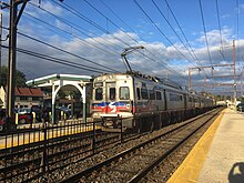 SEPTA Regional Rail serves Philadelphia and its suburbs. SEPTA Silverliner V 725 at Glenside station.jpeg