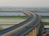 東関東自動車道 佐原PA（上り） （展望台から潮来市街を一望）