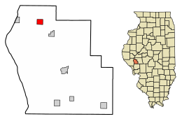 Location of Bluffs in Scott County, Illinois.