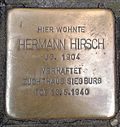 Stolperstein für Hermann Hirsch Friesenstraße 71