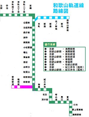 路線図（1971年廃止当時）