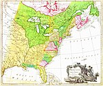 British N.America 1777, with Quebec reducing coastal colonies.
