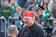 Dolan at the Saint Patrick's Day Parade in New York, 2016 Timothy cardina Dolan at St. Patricks Day.jpg