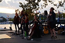 The Wishing Well, a street performance in Zürich, Switzerland